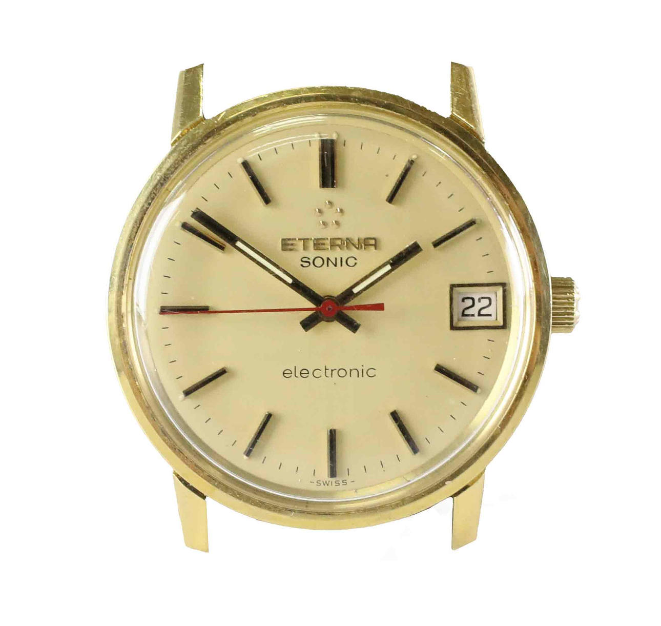 Armbanduhr, Eterna Sonic Electronic, Gold 18K.