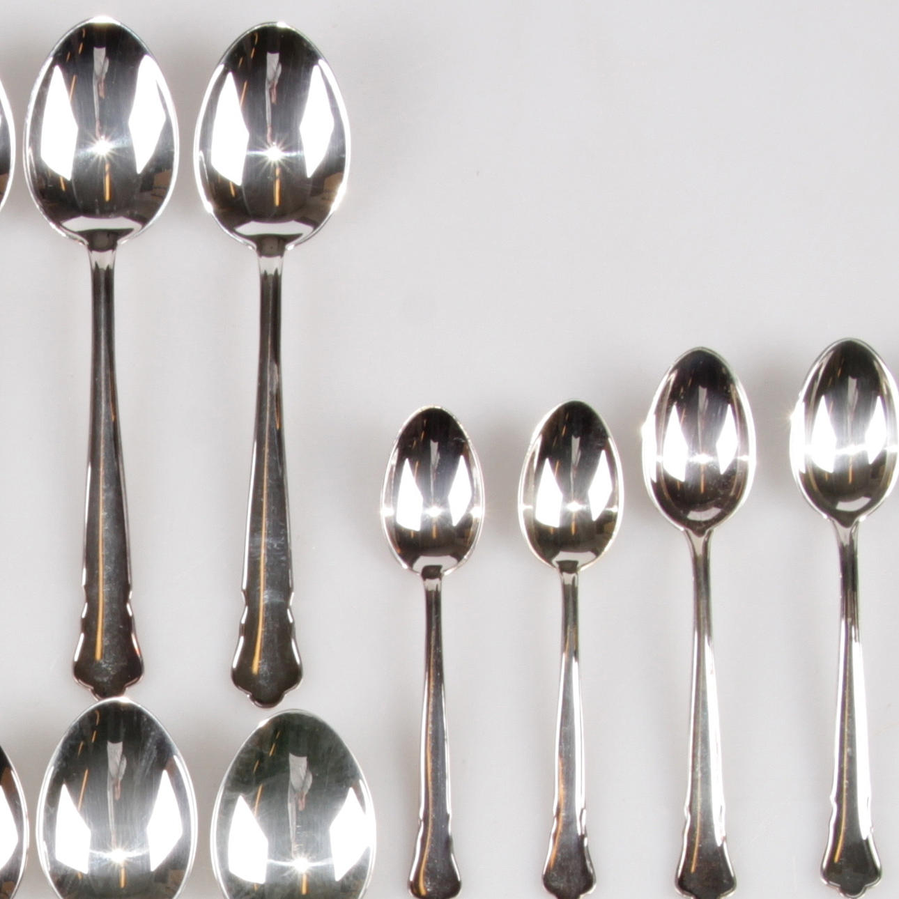 SKEDAR, 20 st. Nysilver, "Chippendale", GAB, 1900-tal.