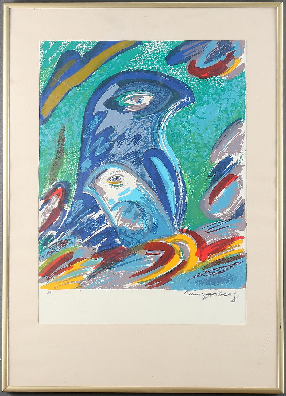 BENGT ÅBERG. Fåglar, litografi, signerad och märkt EA.