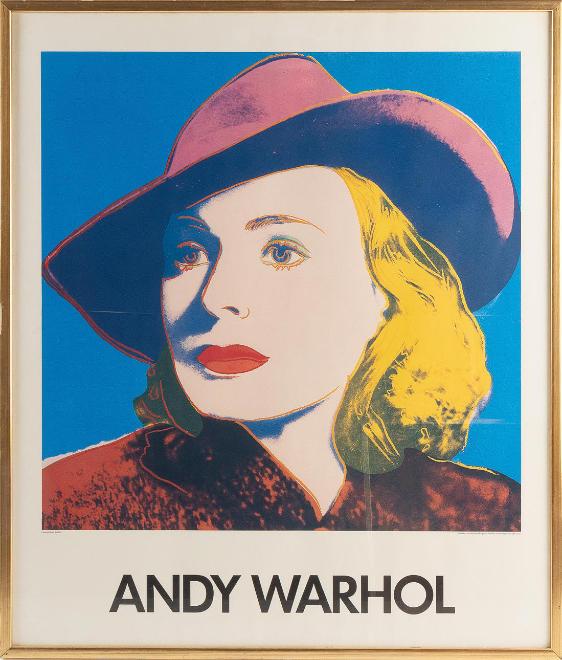 ANDY WARHOL. EFTER. "Whit Hat", Utställningsaffisch, galleri Börjesson, Malmö 1983.