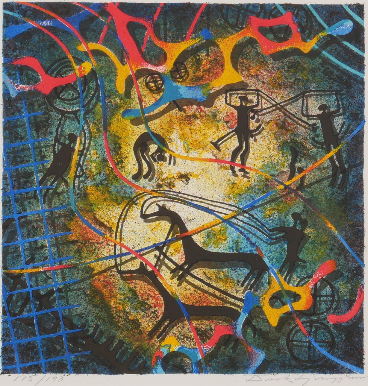 DICK LJUNGGREN. Composition, lithograph, signed Dick Ljunggren.