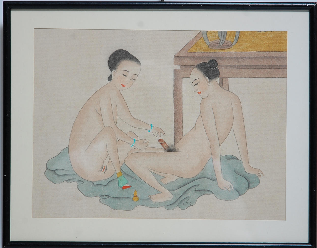 AKVARELL, erotisk, Kina.