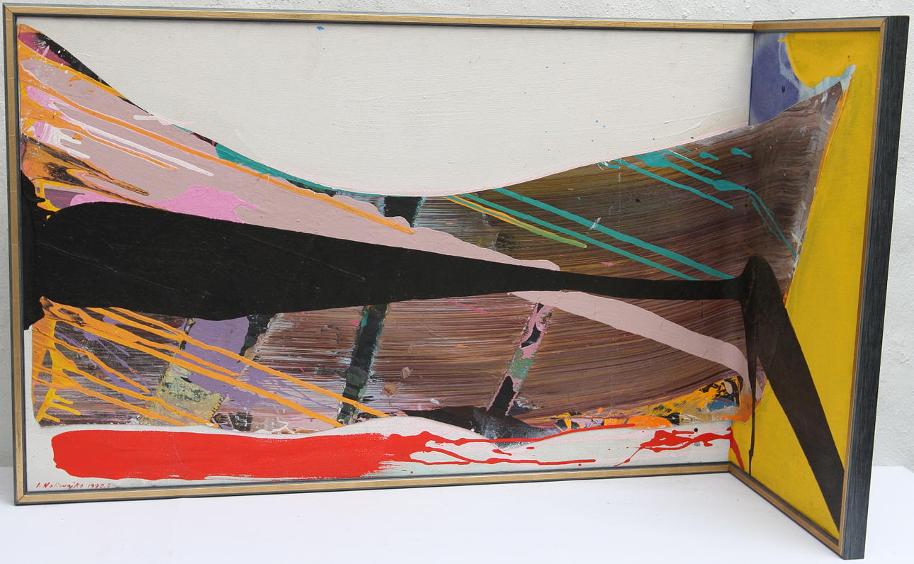 JAN NALIWAJKO. Olja på duk. Komposition, signerad- 1990.