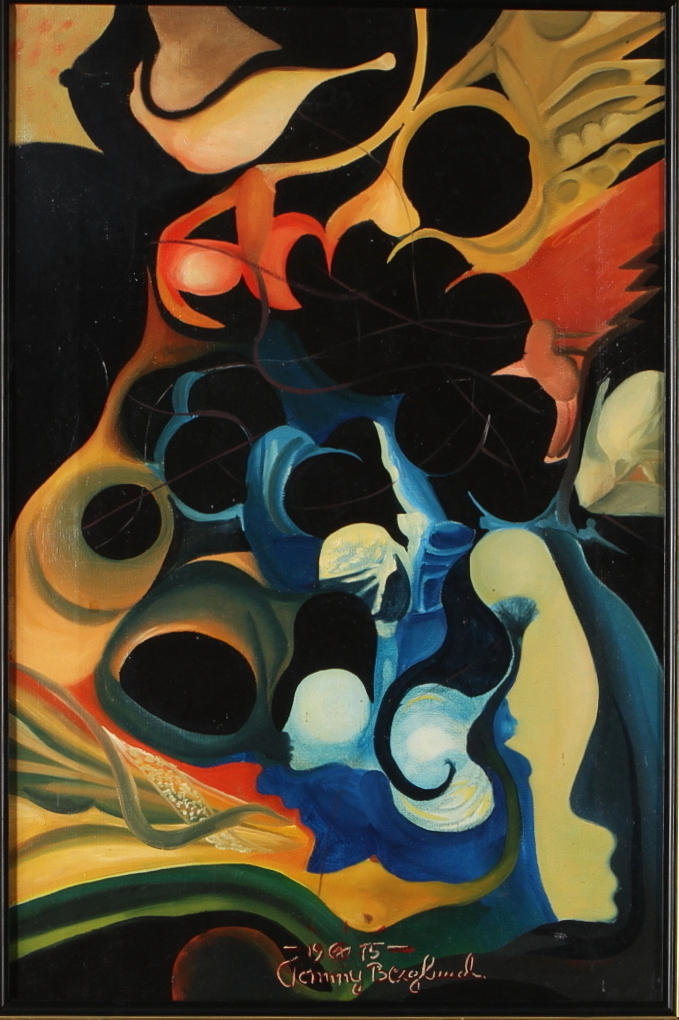 TOMMY BERGLUND. Kompositition, olja på duk, signerad och daterad 1975.