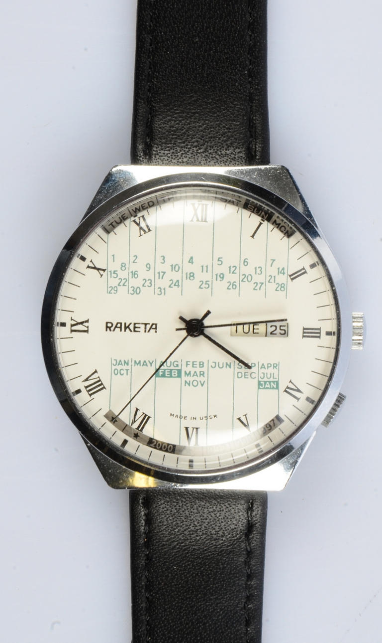 HERRARMBANDSUR, Raketa, dag, datum, månad, år.