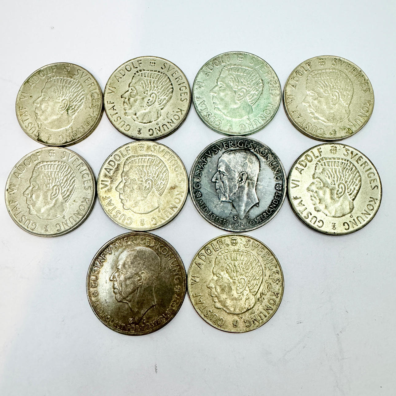 A Collection Coin 5kr with silver content. Sweden. Coins, Medals & Stamps -  Coins & Banknotes - Auctionet