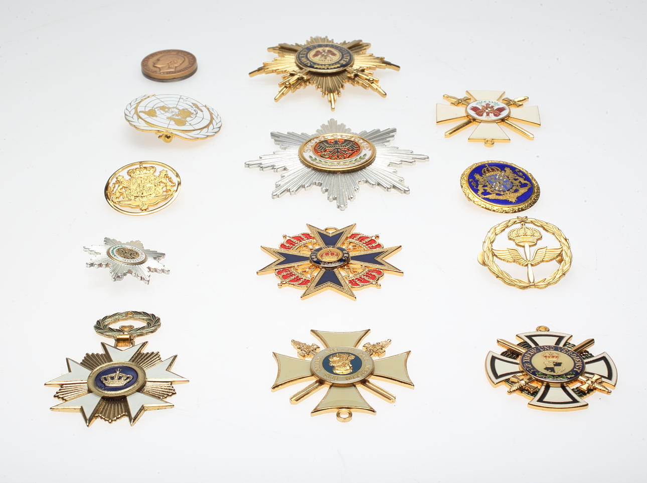 ORDENSTECKEN, MEDALJ M M, 13 st, 19/200-tal.