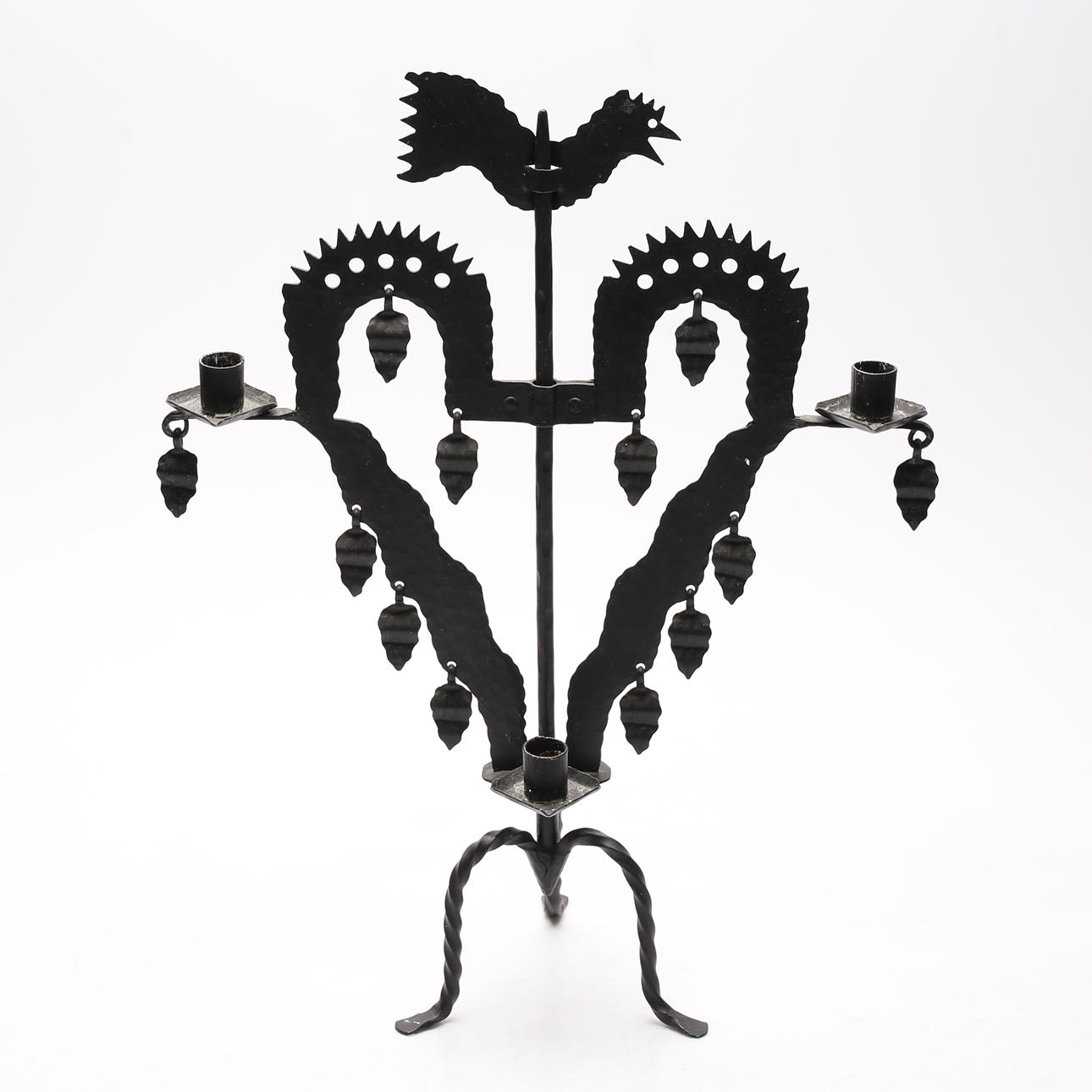 Ein schwedischer Kerzenständer aus Schmiedetüll.