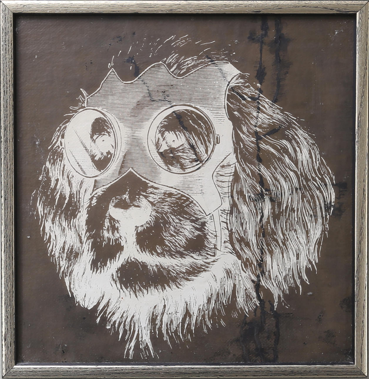 PETER WEISS. Rallyhund, träsnitt, 1961.