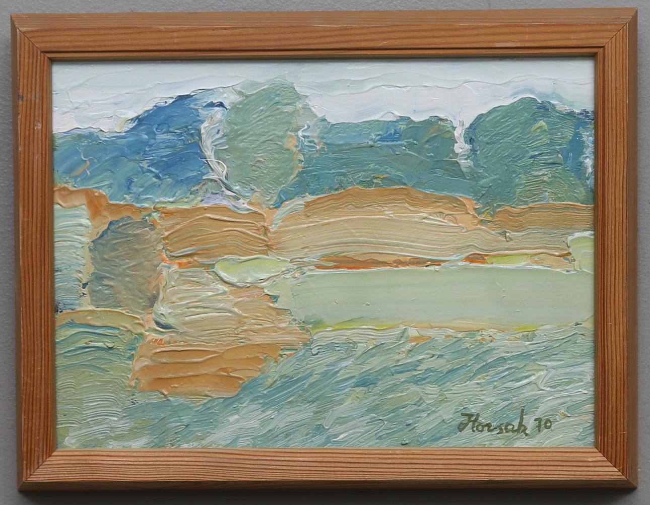 ALLAN HORSAK. Olja på pannå, signerad 70.