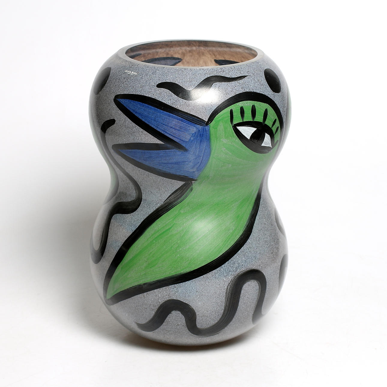 GOLVVAS, glas, "Birdie", Ulrica Hydman Vallien, Artist Collection, Kosta Boda, signerad.