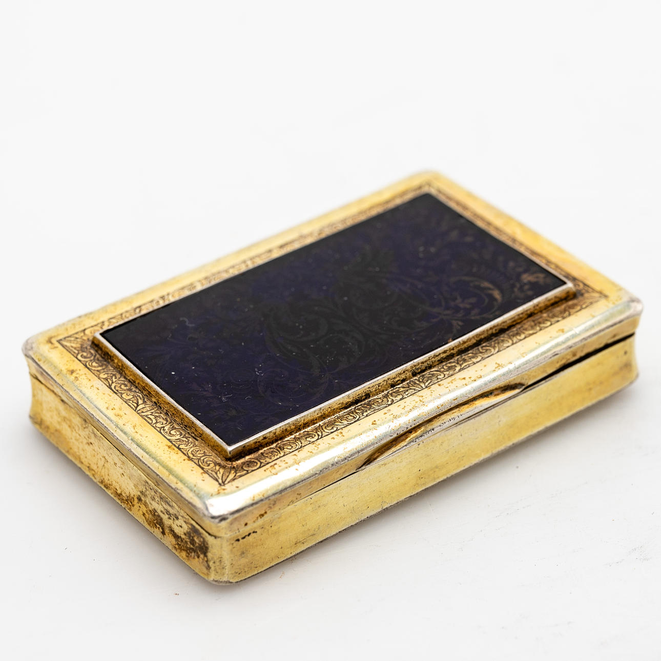 snuslåda, silver, Wien, troligen 1838.