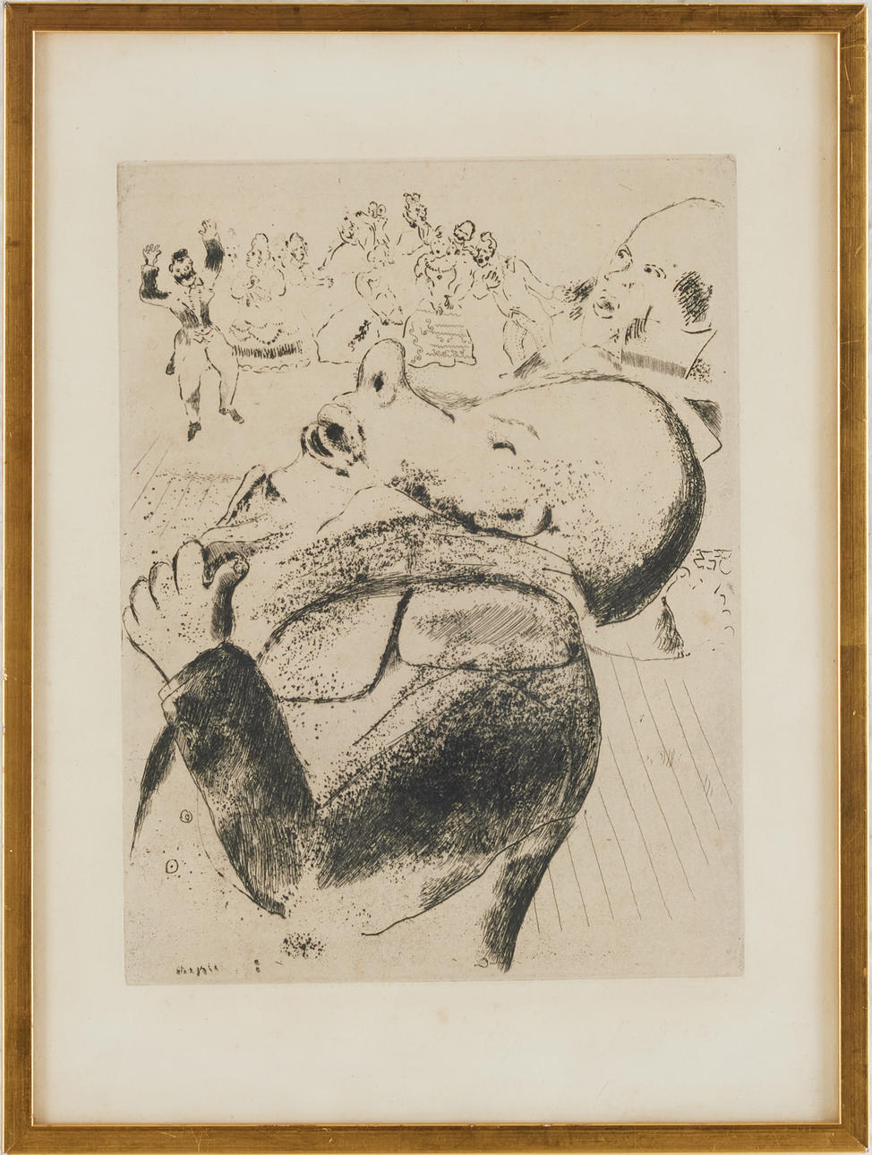 MARC CHAGALL. from Gogol's “Dead Souls”, etching/dryneedle.