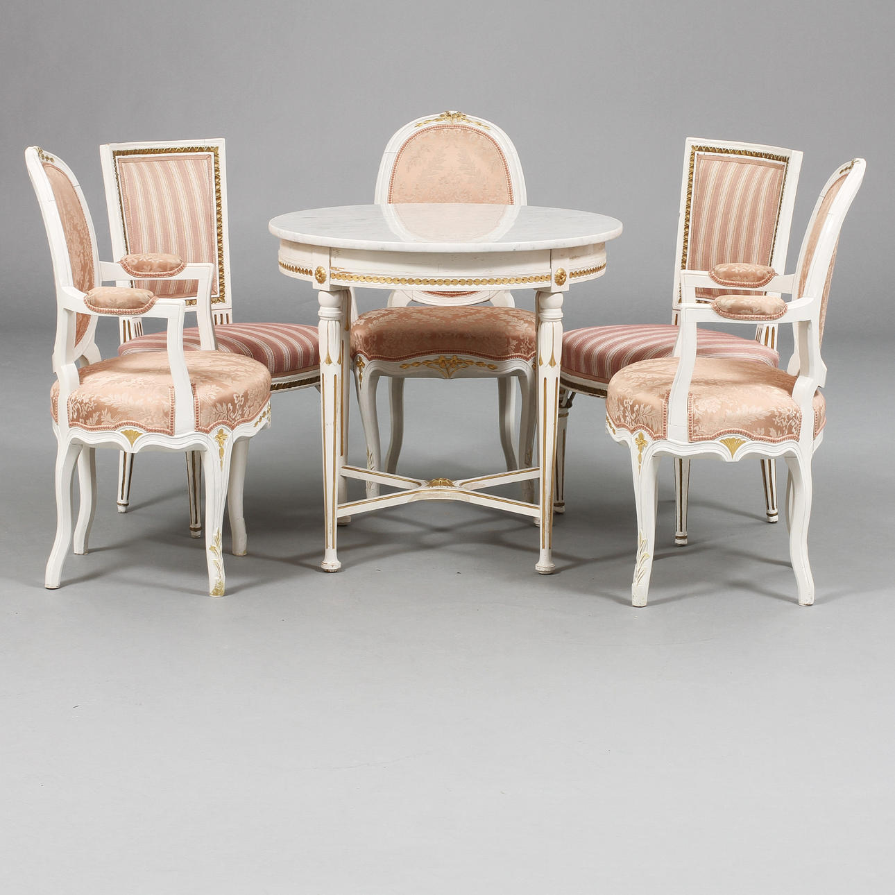 MATSALSMÖBEL, 6 delar, 1800 samt 1900-tal.