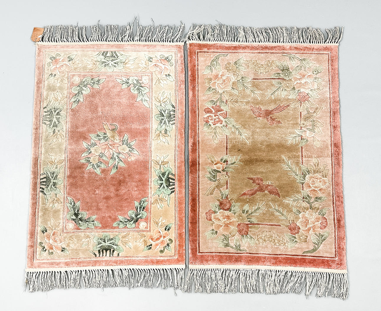 Carpets, a pair, silk, hand-knotted, China.