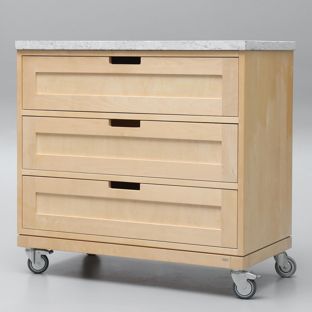 KOMMODE/SIDEBOARD, Birke, Kalkstein, G.A.D.