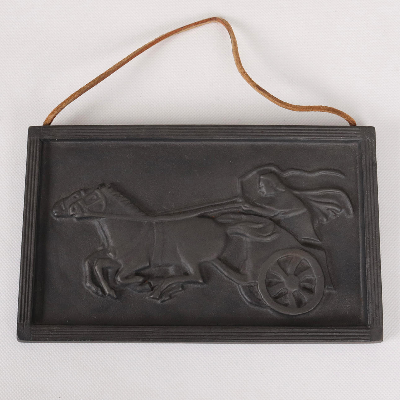 GUNNAR ANDER. Väggrelief, gjutjärn, Antikjärn, Ystad.