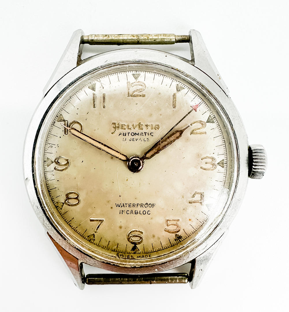 HELVETIA, reloj de pulsera automático, años 50.