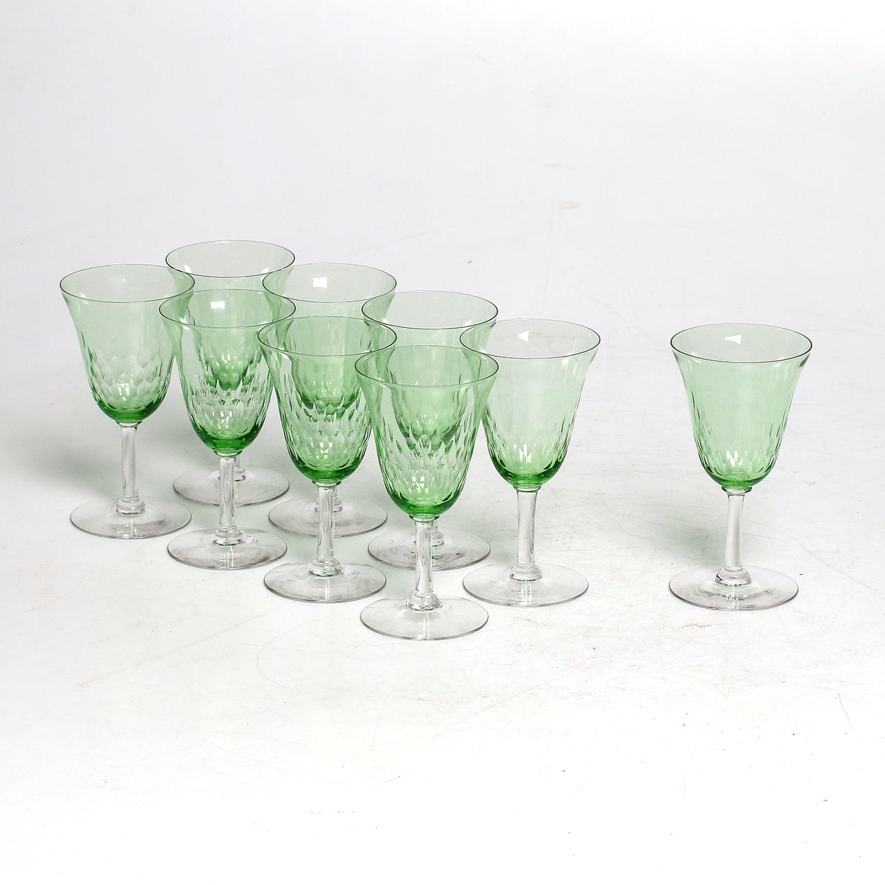 STARKVINSGLAS, 9 st, omkring sekelskiftet 18/1900.