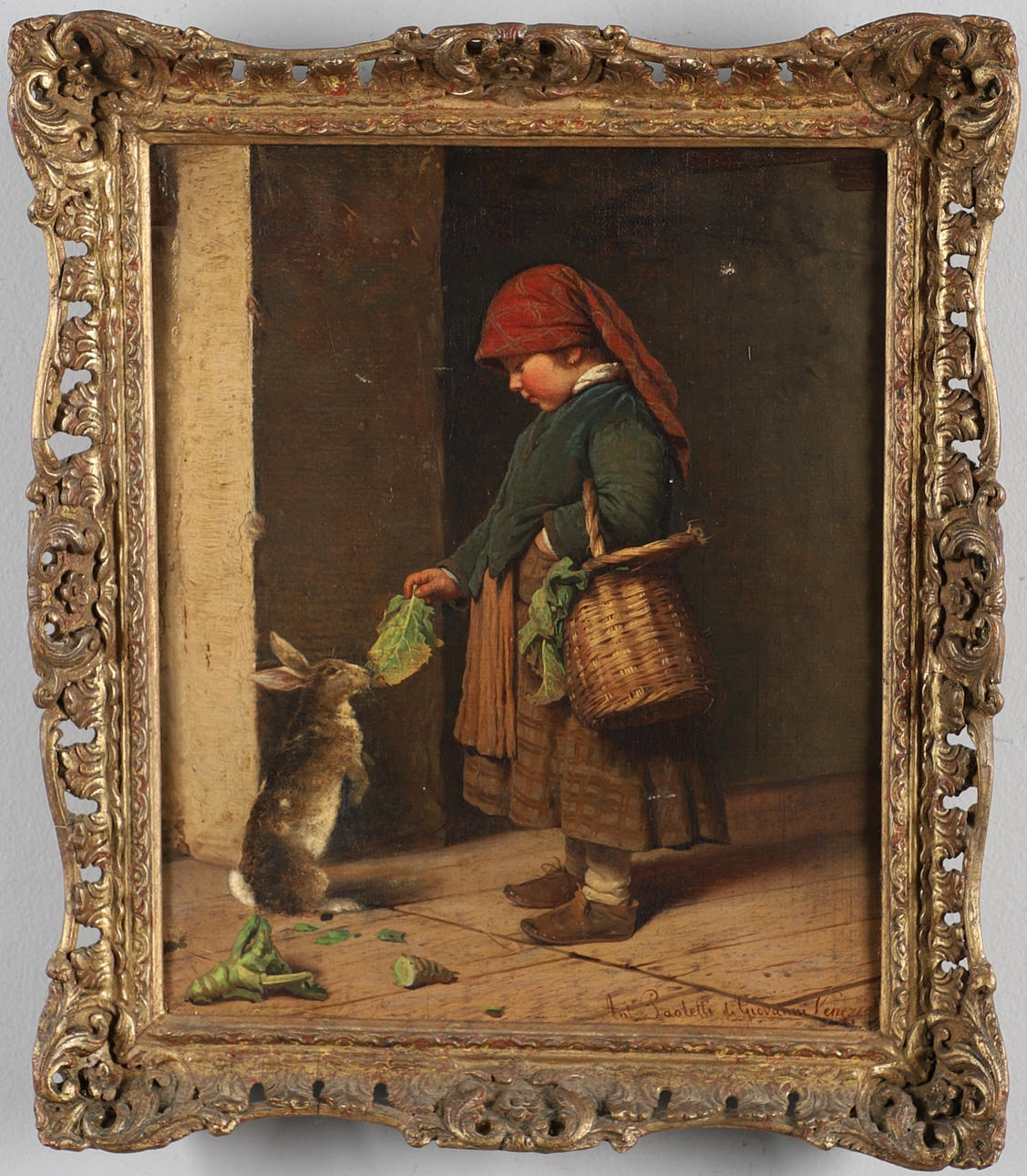 ANTONIO ERMOLAO PAOLETTI (1834-1912). FEEDING TIME.
