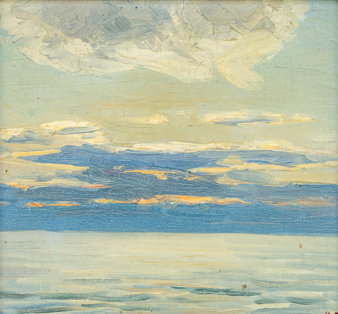 WILHELM BARTSCH (1871-1952). sunset.