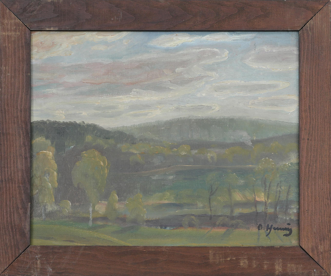 OTTO HENNING. oil on canvas, signed.