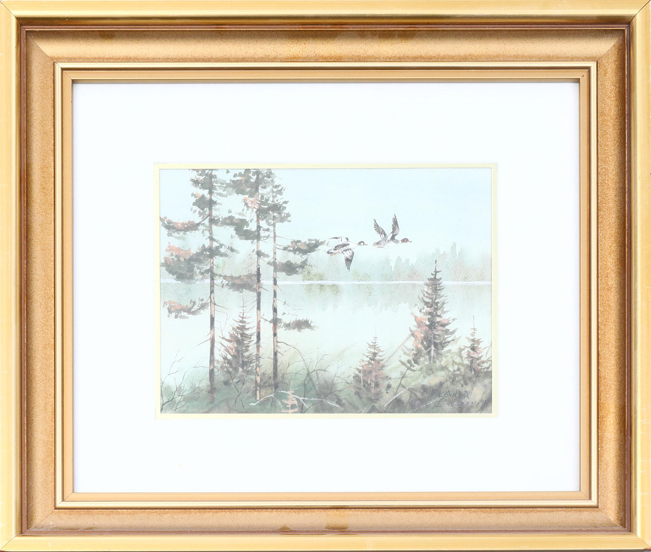 KENNETH LINDGREN. watercolour, signed and dated -91.