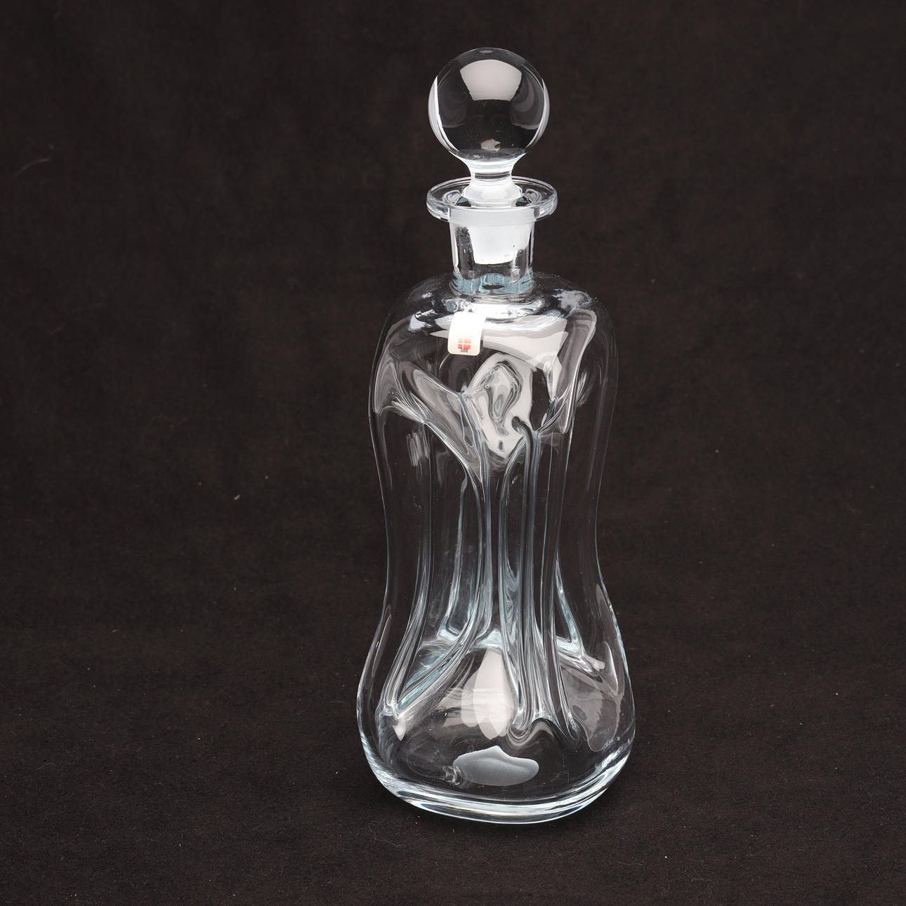 KLUCKFLASKA, glas, Holmegaard, Danmark.