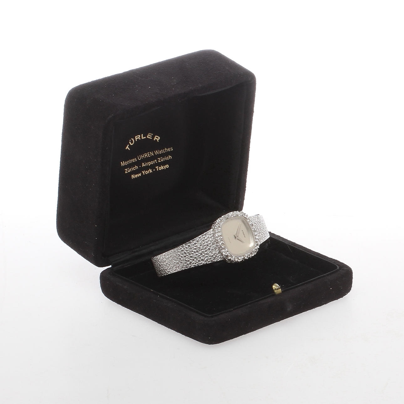 ARMBANDSUR, dam, Eterna Türler, Cal 1447K, boett samt armband 18k guld.