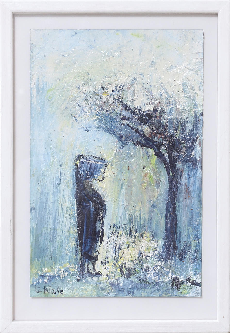 ULLA WALE. Öl auf Karton, signiert.