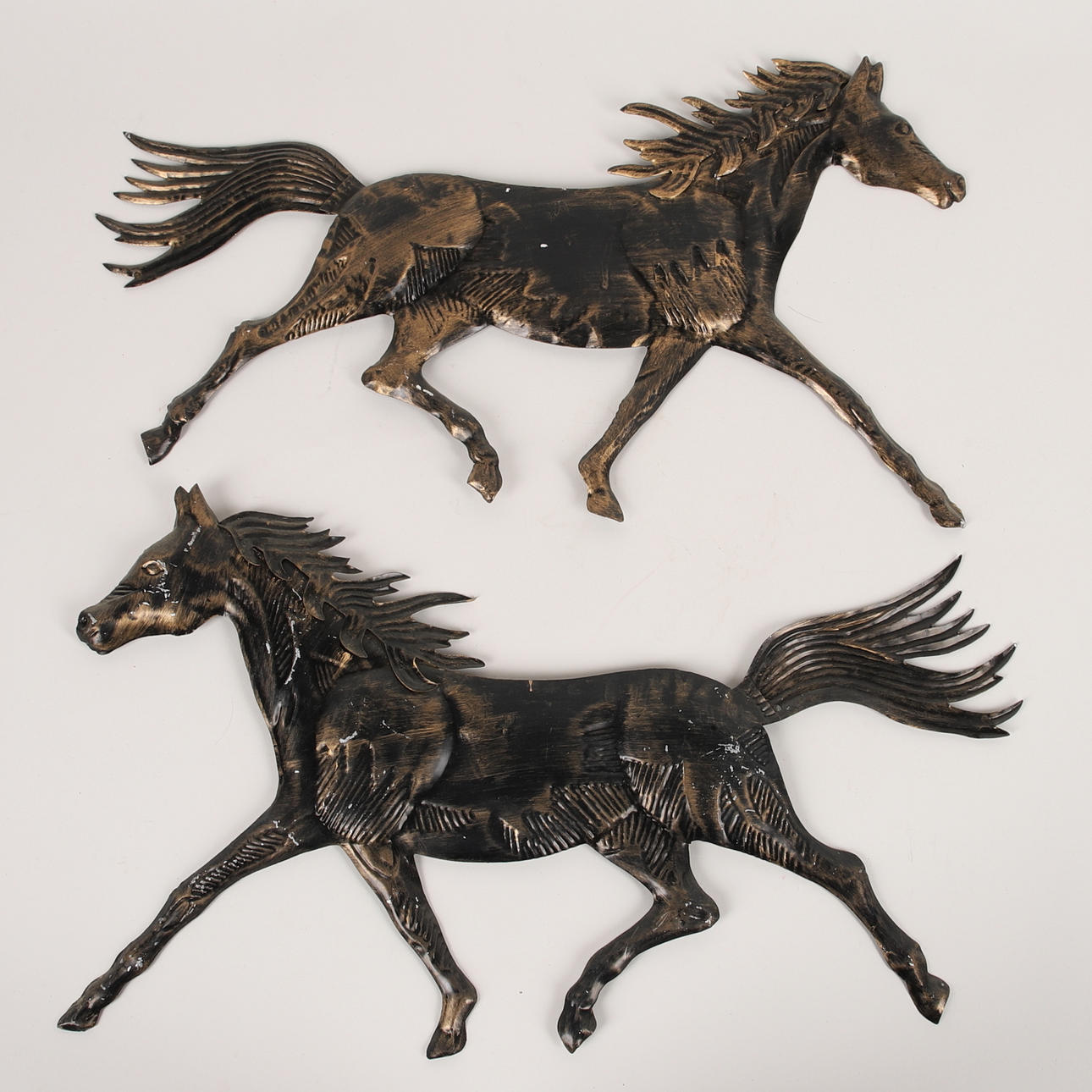 Hevospari, metalli, seinäkoriste, 19/2000-tal.