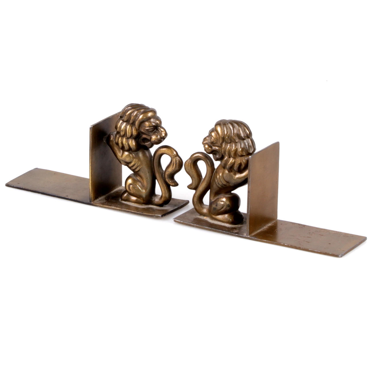 BOKSTÖD, ett par, metall, Stjärnmetall, 1900-talets första hälft.