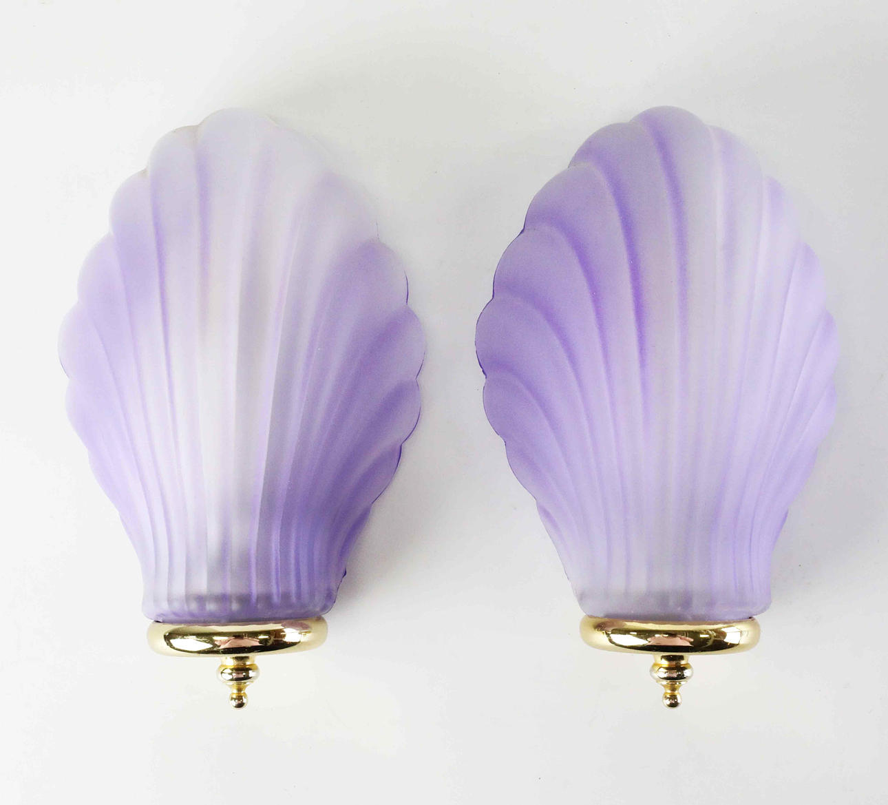 WALL LAMPS, a pair, seashell, Art Deco style.