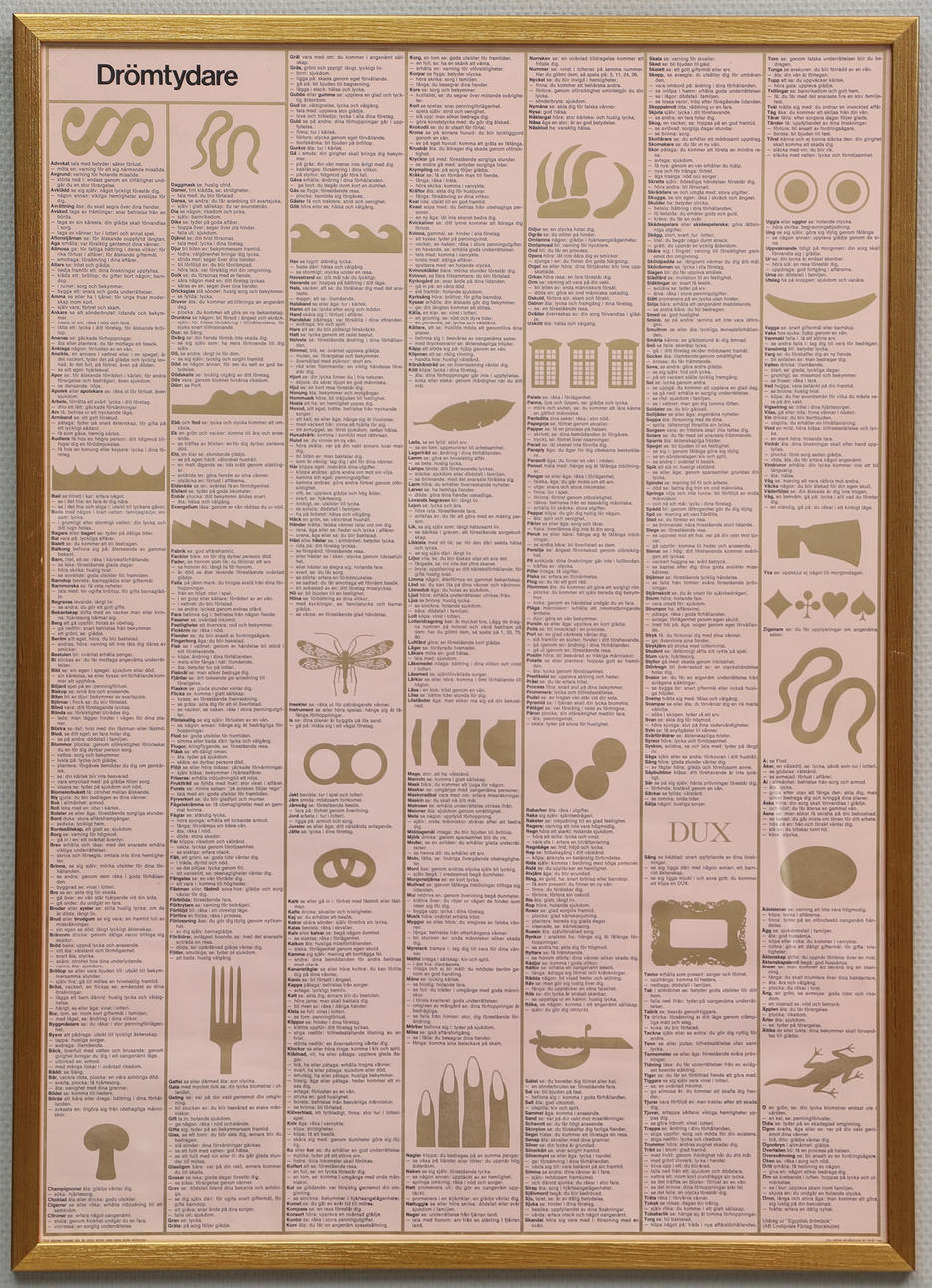 AFFISCH, "Drömtydare", Stig Arbman, för Dux.