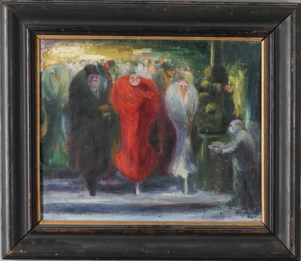 BIRGER BIRGER-ERICSON. Komposition, olja på duk, signerad.