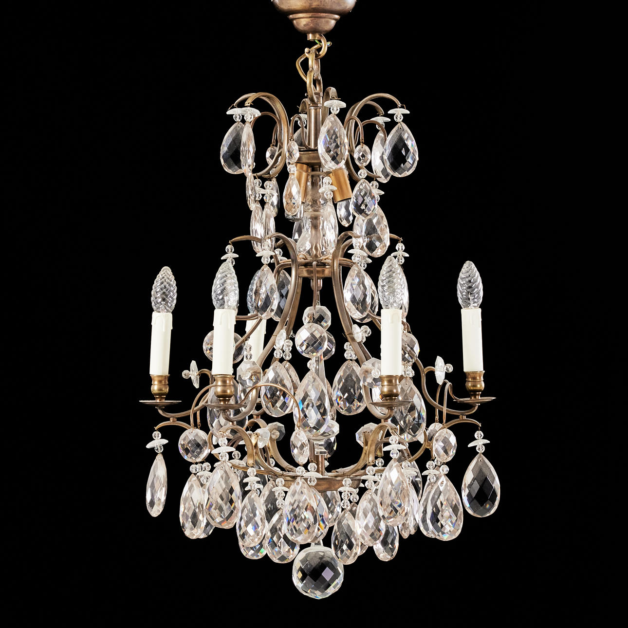 A mid-20th century rococo chandelier.