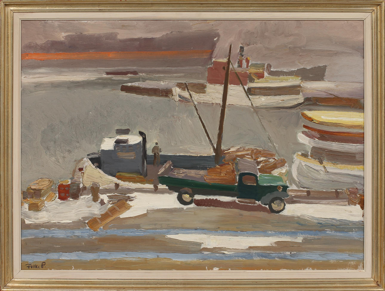 FOLKE PERSSON. olja på duk, sign.