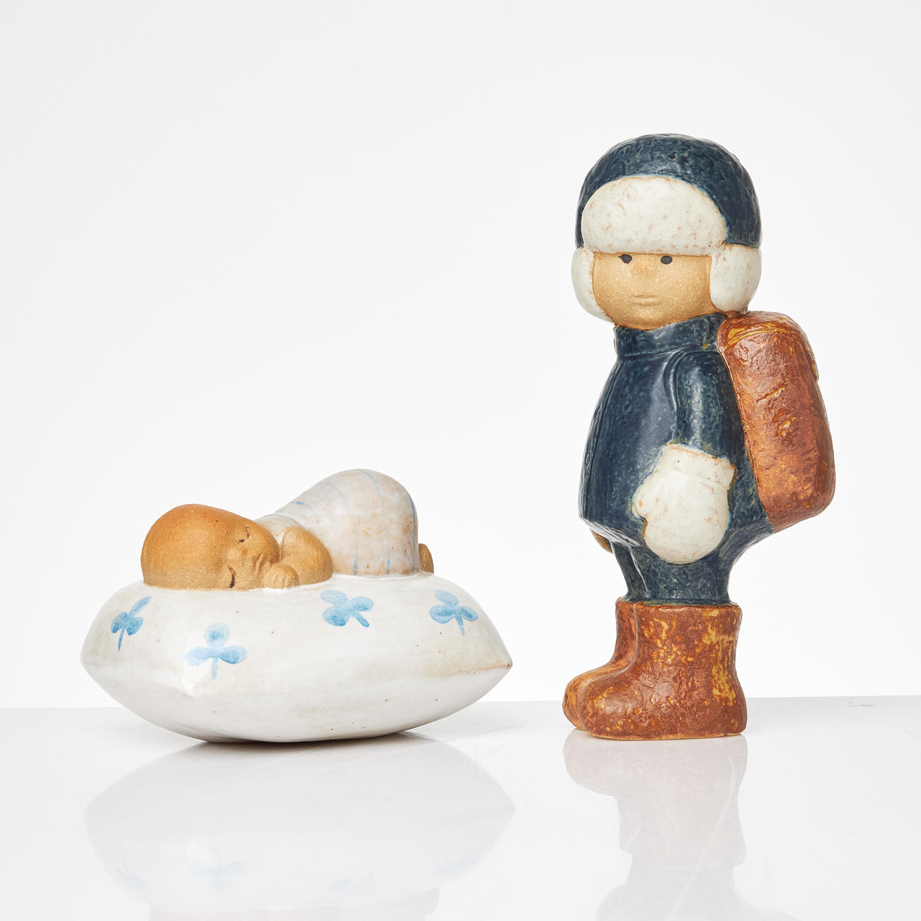 LISA LARSON. Figuriner, 2 st., stengods, 