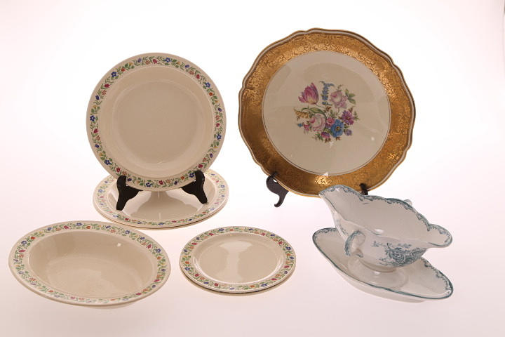 SERVISDELAR, 8 delar, porslin, Gustavsberg / Rosenthal / Göteborg.