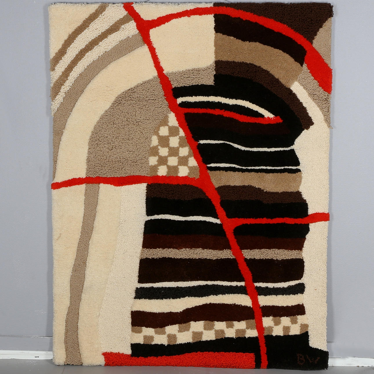 BERIT WOELFER. MATTA, Kasthall Atelje, "Runsten", signerad B W, 120 x 160 cm.