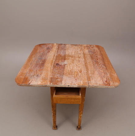 KLAFFBORD, furu allmoge, med låda, 18-/1900-tal.