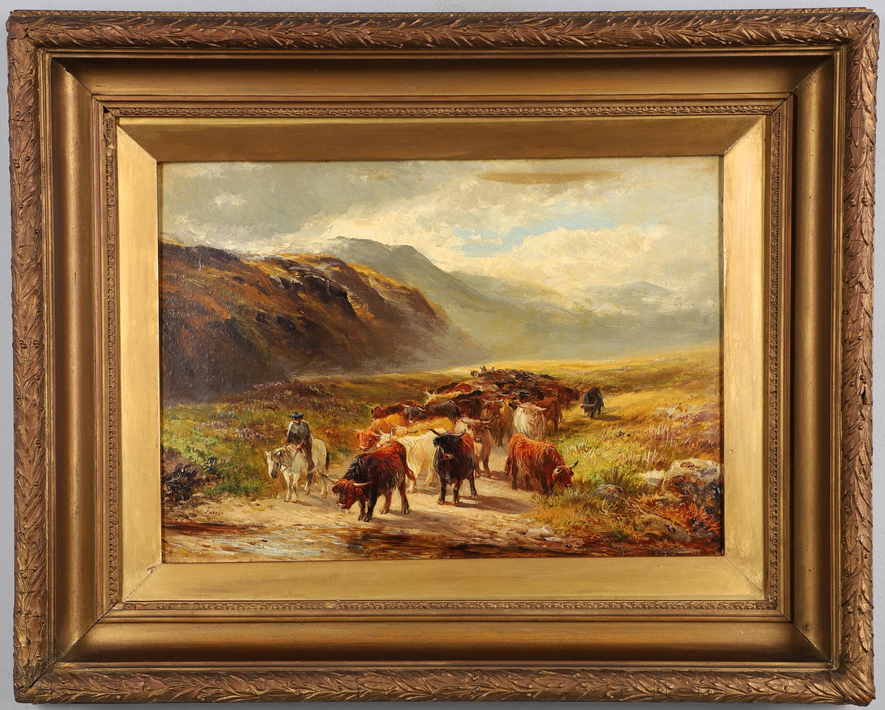 GEORGE TURNER (1841-1910). A HIGHLAND DROVE.