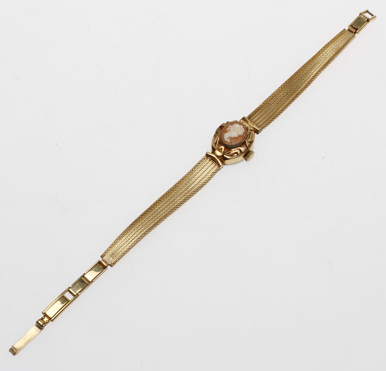 DAMARMBANDSUR, Helbros, lock med camé, 1900-tal.