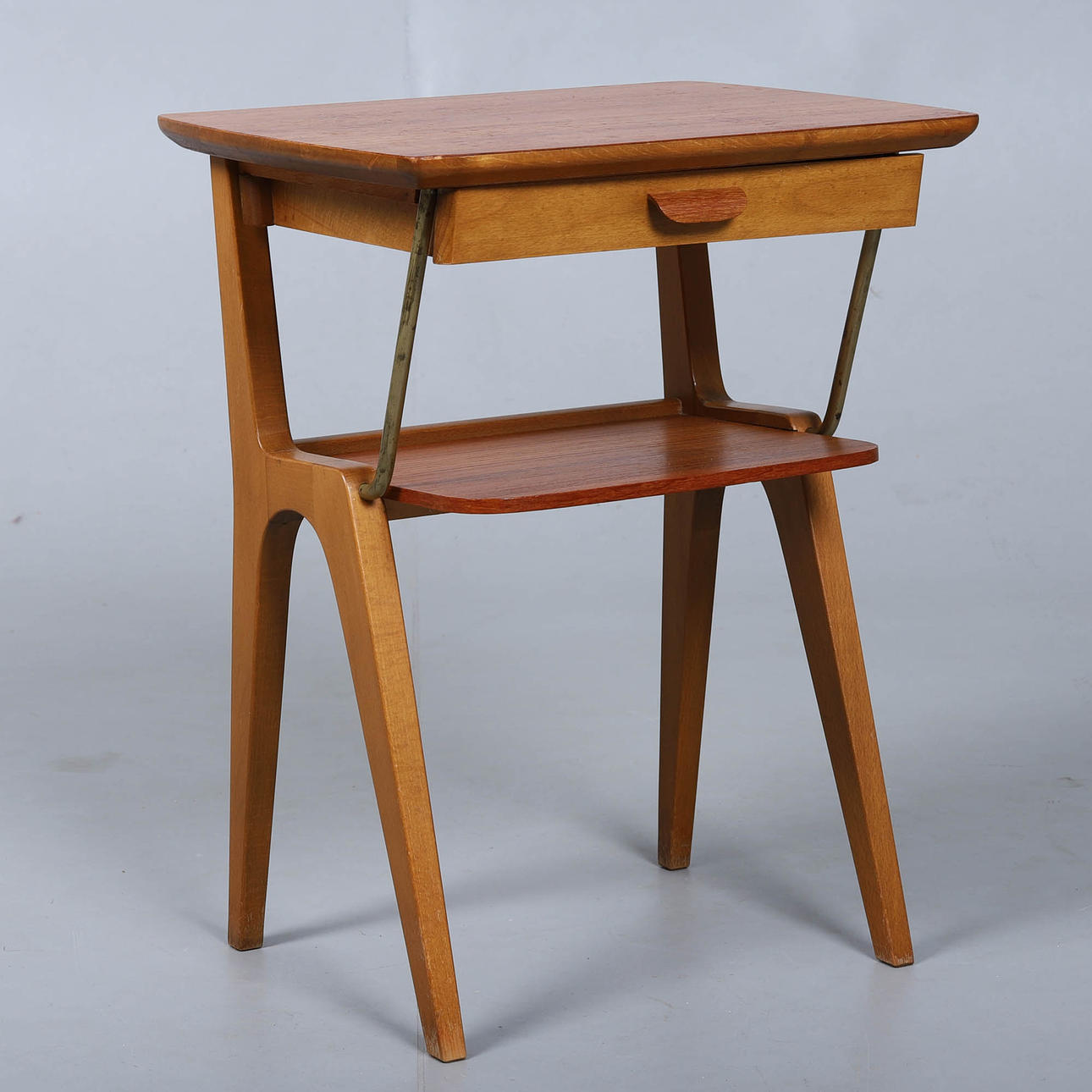 A teak bedside table, mid 20th century.