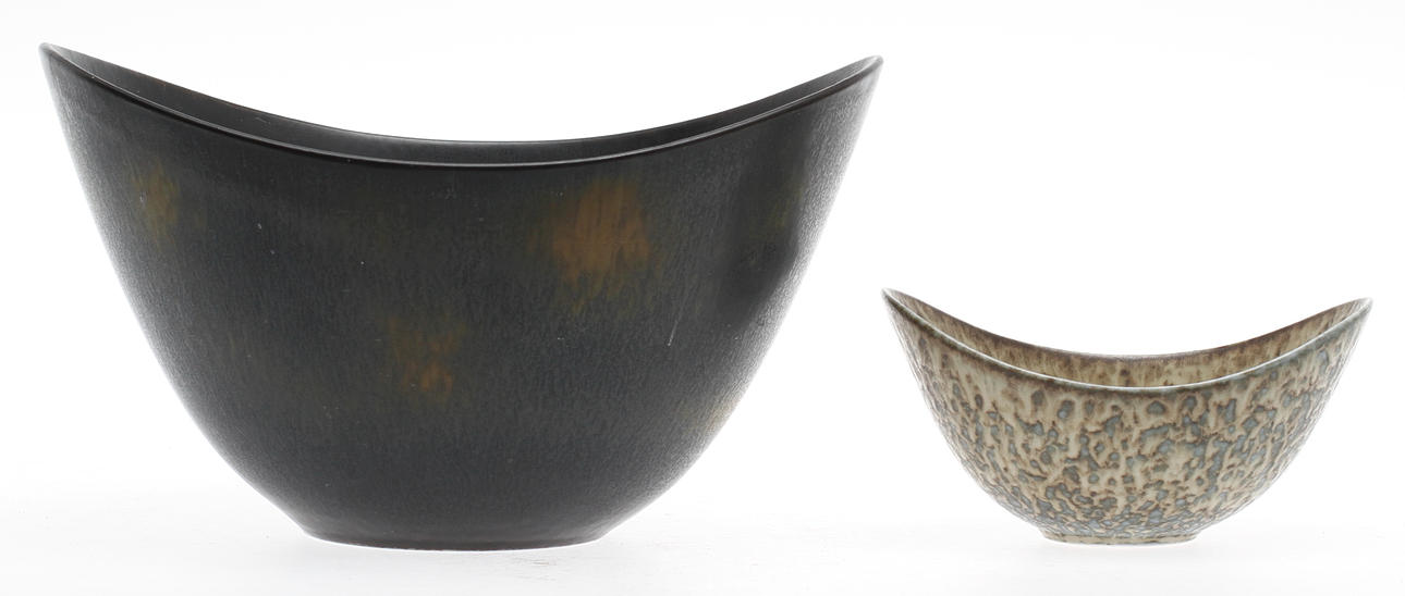 SKÅLAR, 2 st, stengods, Gunnar Nylund, Rörstrand.