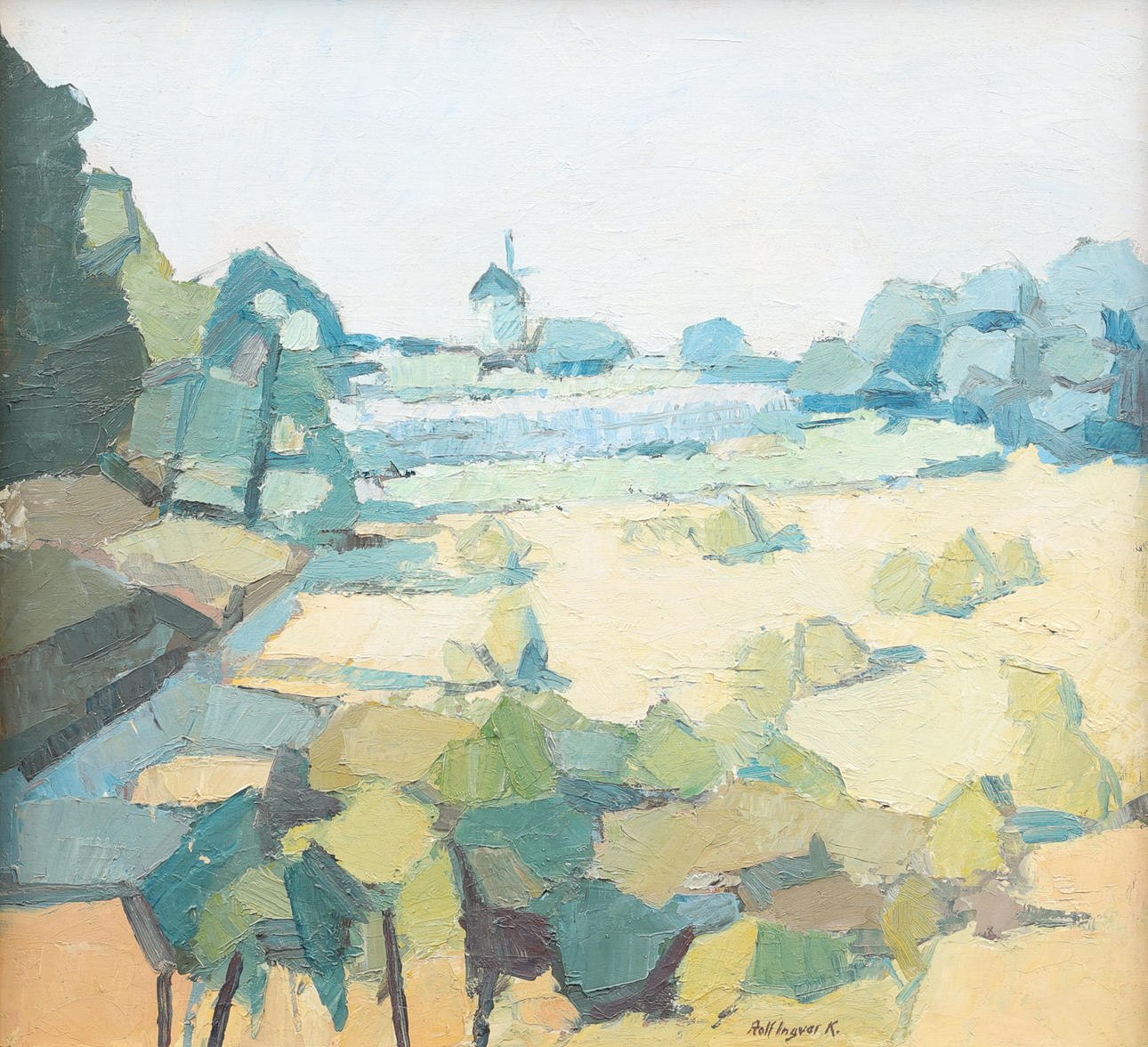 ROLF INGVAR KARLSSON. Likely motif from Gotland, oil on canvas, signed Rolf-Ingvar K.