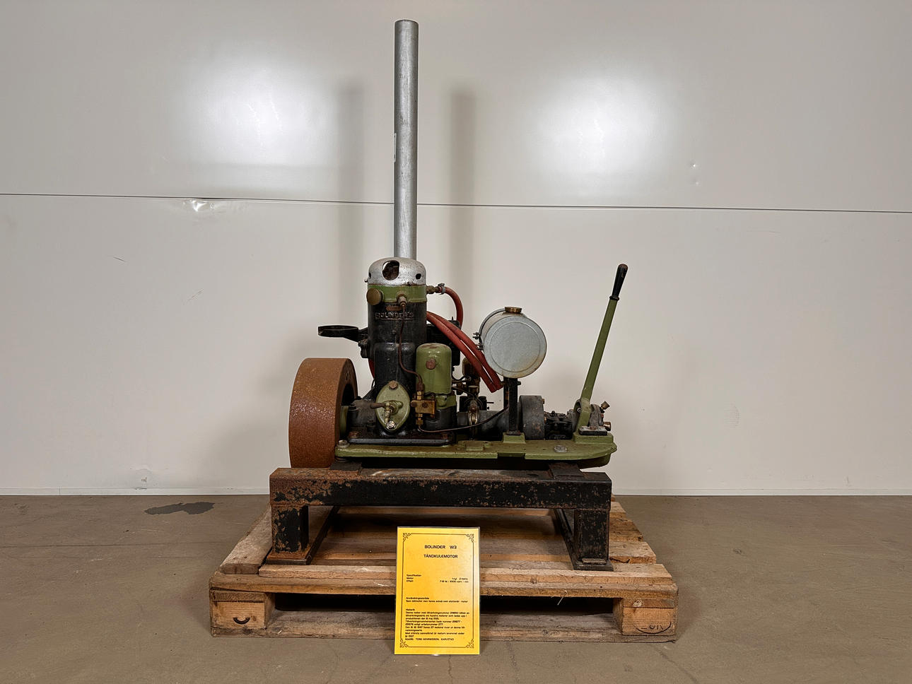 A BOLINDER'S, Swedish model W3 ignition ball engine, 1930s.
