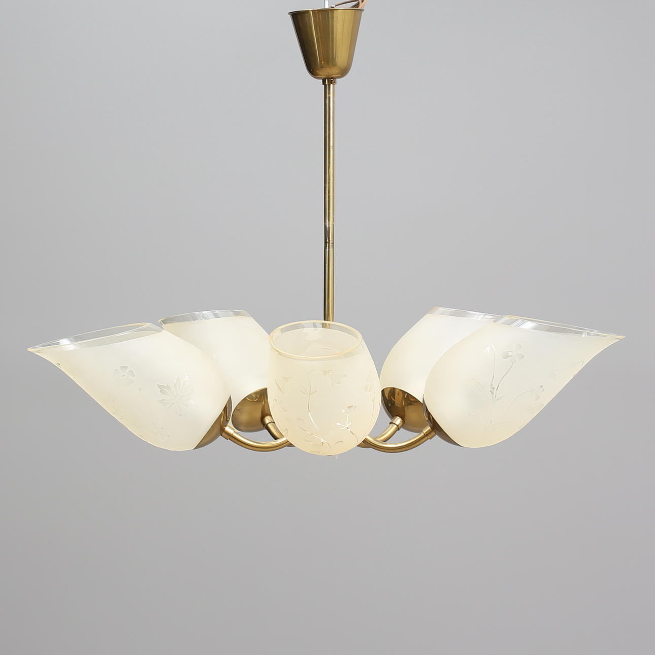 TAKARMATUR, glas och mässing, Hegewald för Glössner & Co, 1940-tal. Signerad.