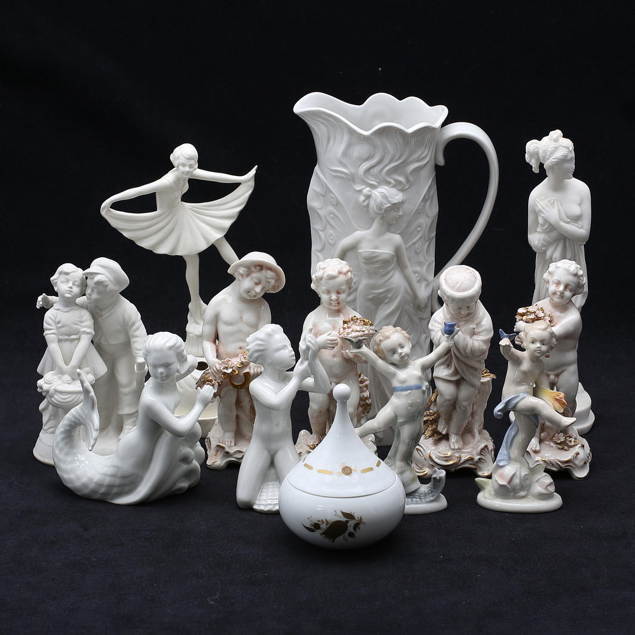 FIGURINER, 13 delar, m.m, bl.a Rörstrand, Rosenthal.