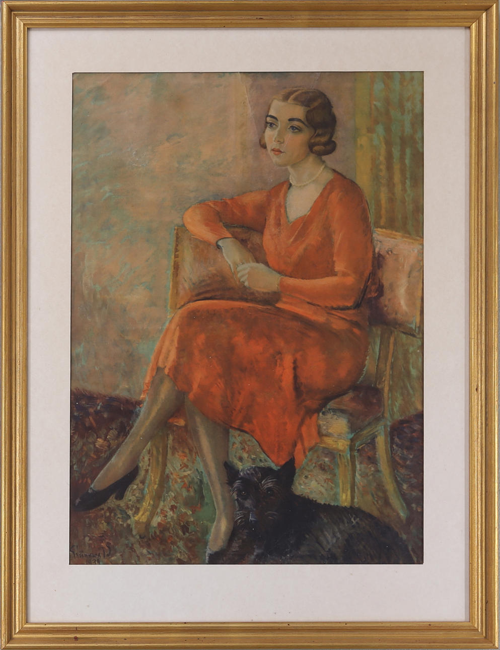 TRYCK, Kvinnoporträtt, Isaac Grünewald, kopia.